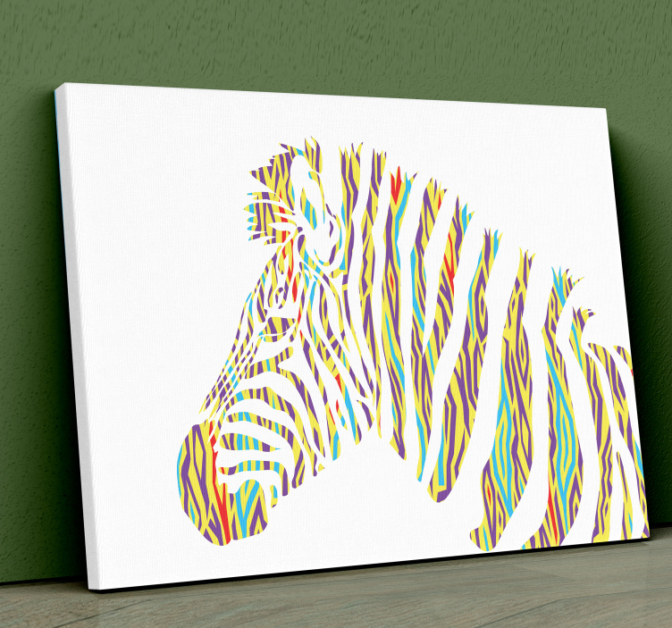 Vintage zebra djur kanfas - Tenstickers