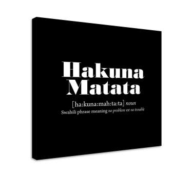 Hakuna matata betyder canvas tavla citat canvas tavla - Tenstickers