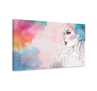 Kvinna figurcanvas tavla konst - Tenstickers