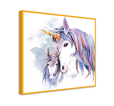 Mor och dotter unicorncanvas tavla canvas tavla - Tenstickers
