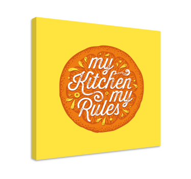 Orange hand rita kök fruktcanvas tavla konst - Tenstickers