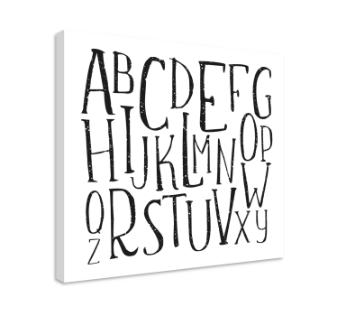 Stiliserad alfabetdisplay Kanvas Abc och bokstäver - Tenstickers