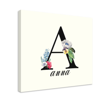 Personlig bokstav brevcanvas tavla canvas tavla - Tenstickers