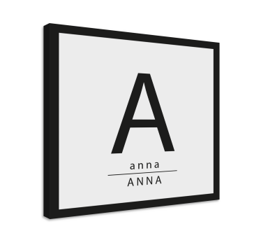 Minimalistiska bokstäver brevcanvas tavla canvas tavla - Tenstickers