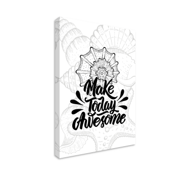 Marint liv och snäckskal inspirerandecanvas tavla - Tenstickers