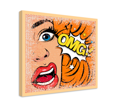 Popkonst ansiktecanvas tavla konst - Tenstickers