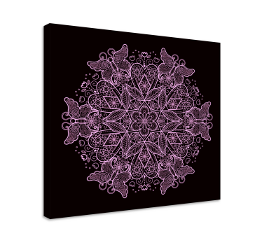 Fjäril mandala fjärilcanvas tavla bild - Tenstickers