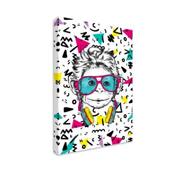 Kanvas djur snygg apa porträtt - Tenstickers