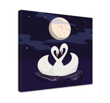 Härlig svanar fågel canvas canvas tavla - Tenstickers