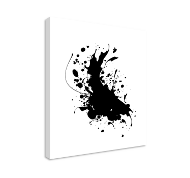 Svart bläck splash canvas konst - Tenstickers