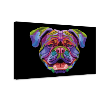 Fullfärg moderna hundduk canvasbilder - Tenstickers