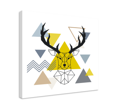 Geometriska hjortdukstryck - Tenstickers