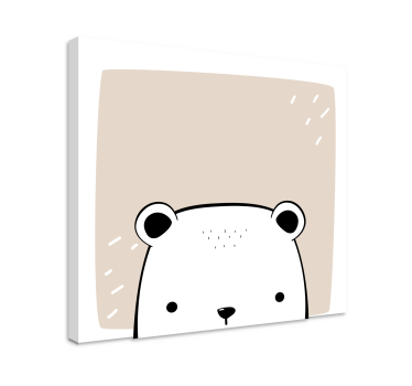 Baby isbjörn djur kanfas - Tenstickers