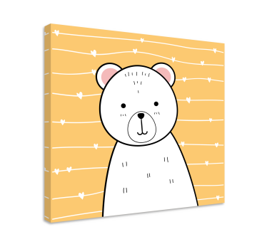 Kanvas djur söt björnteckning - Tenstickers