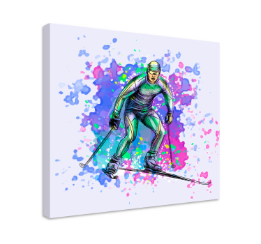 Cool skidåkning canvas konst - Tenstickers