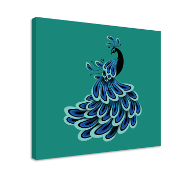 Magnifik påfågel fågel canvas canvas tavla - Tenstickers
