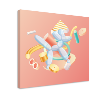 Ballong hund canvas bilder - Tenstickers