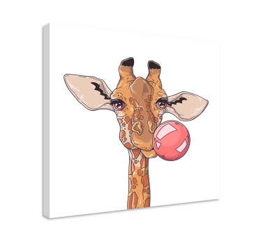 Giraff med gummidukduk - Tenstickers
