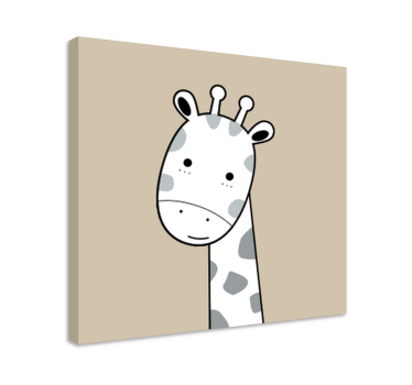 Nordisk beige giraff djur canvas - Tenstickers