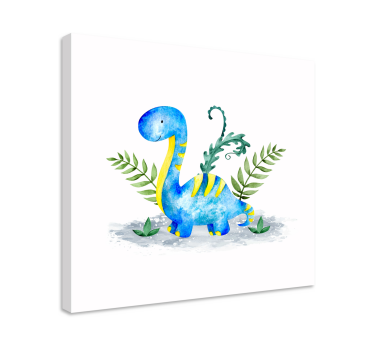 Kanvas dinosaurie söt dinosauriefigur - Tenstickers