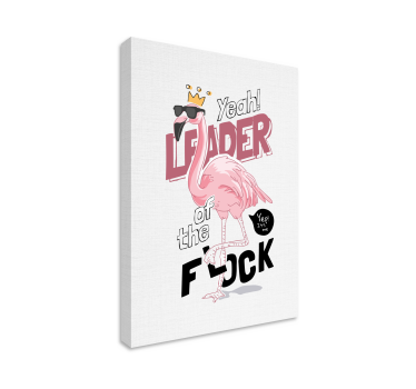 Flamingo rolig citat design djur kanfas - Tenstickers