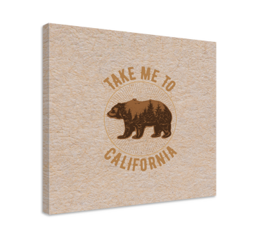 Kanvas djur california björnsymbol - Tenstickers