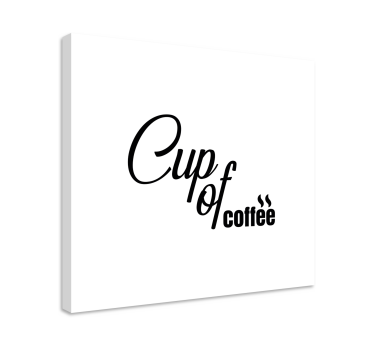 Kanvas citat kopp av kaffe - Tenstickers