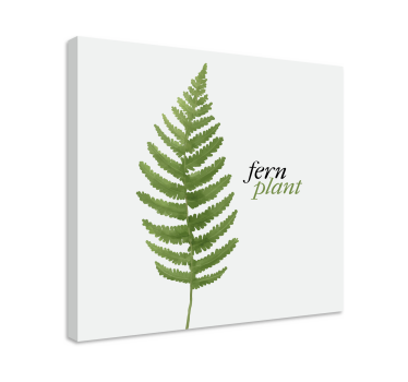 Ormbunke växt minimalistisk stil canvas tavla citat canvas tavla - Tenstickers