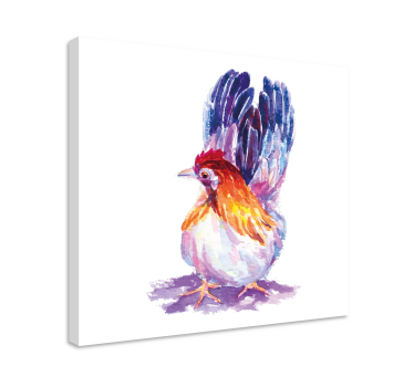 Klassisk målad chick fågel canvas canvas tavla - Tenstickers