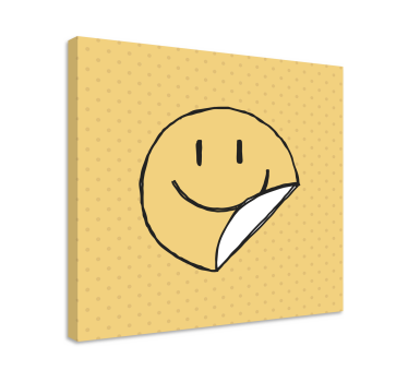 Kanvas abc och bokstäver med smileyansikte - Tenstickers