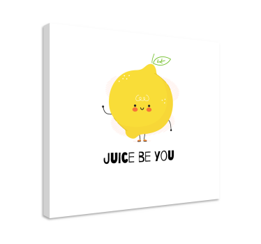 Roligt citat med gula citron canvas tavla citat canvas tavla - Tenstickers