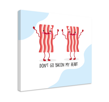 Roligt citat med bacon canvas tavla citat canvas tavla - Tenstickers