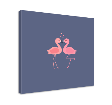 Flamingor som bildar en hjärthall kanfas - Tenstickers