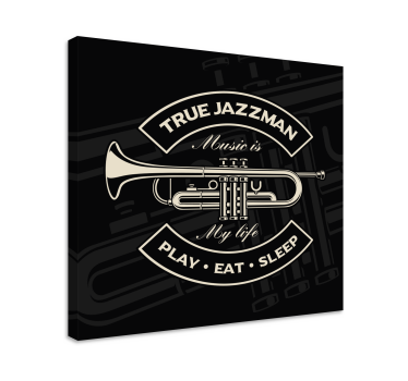 Canvas tavla för sann jazzman musik - Tenstickers