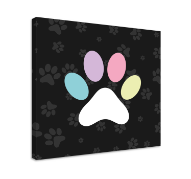 Fantastiska färgglada hundcanvasbilder - Tenstickers