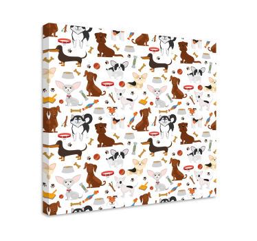 Söta blandade hundvalpar hund canvas bilder - Tenstickers