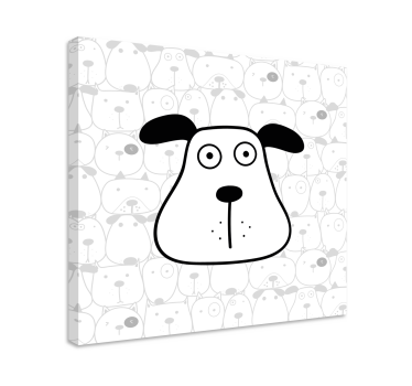 Kavas hundar tecknad hundhuvud - Tenstickers