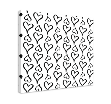 Kanvas citat hjärtformad mönsterdesign - Tenstickers
