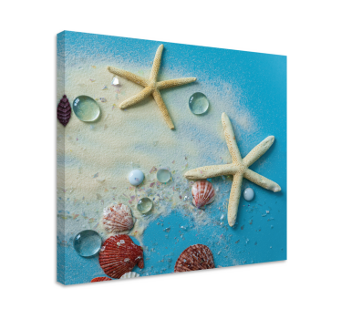 Sjöstjärna på färgglada sand 3d -kanvasbilder - Tenstickers