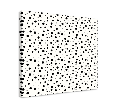 Svarta prickar på vit bakgrundcanvas tavla konst - Tenstickers