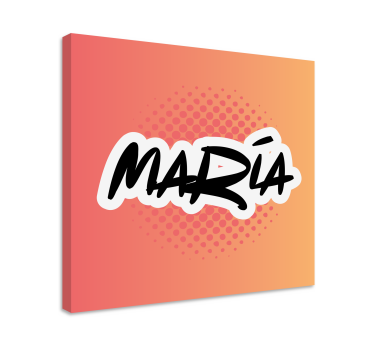 Personlig namnkonst Kanvas Abc och bokstäver - Tenstickers