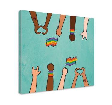 Motiverande kanvas enhet i händer - Tenstickers
