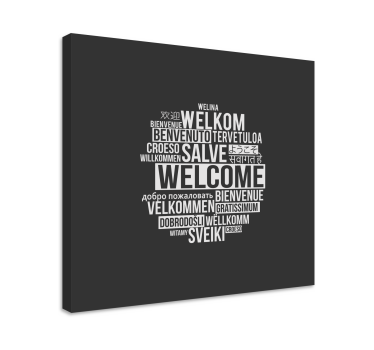 Välkommen cirkel canvas tavla citat tryck - Tenstickers