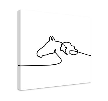 Kanvas häst elegant hästsilhuett - Tenstickers