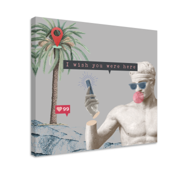 Du önskar att du var här Kanvas citat - Tenstickers