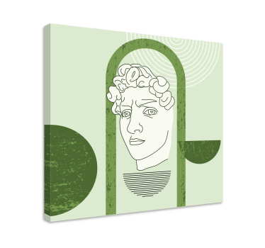 David grön popkonst skulpturcanvas tavla konst - Tenstickers