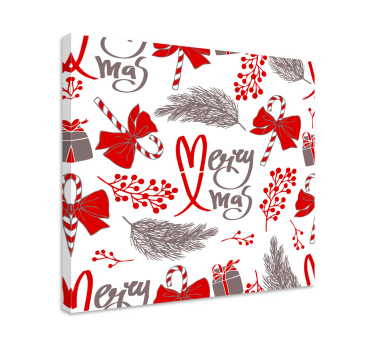 Kanvas abc och bokstäver god jul design - Tenstickers