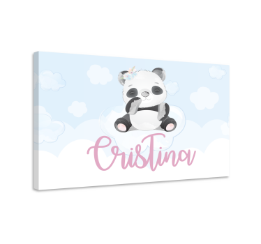 Kanvas djur söt panda karaktär - Tenstickers