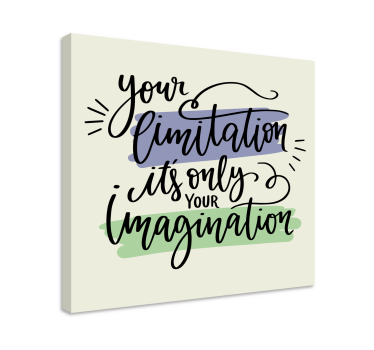 Handritad motiverande citat bokstäver inspirerandecanvas tavla - Tenstickers
