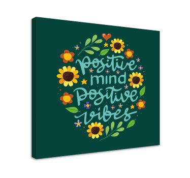 Blommor och motiverande citat inspirerandecanvas tavla - Tenstickers